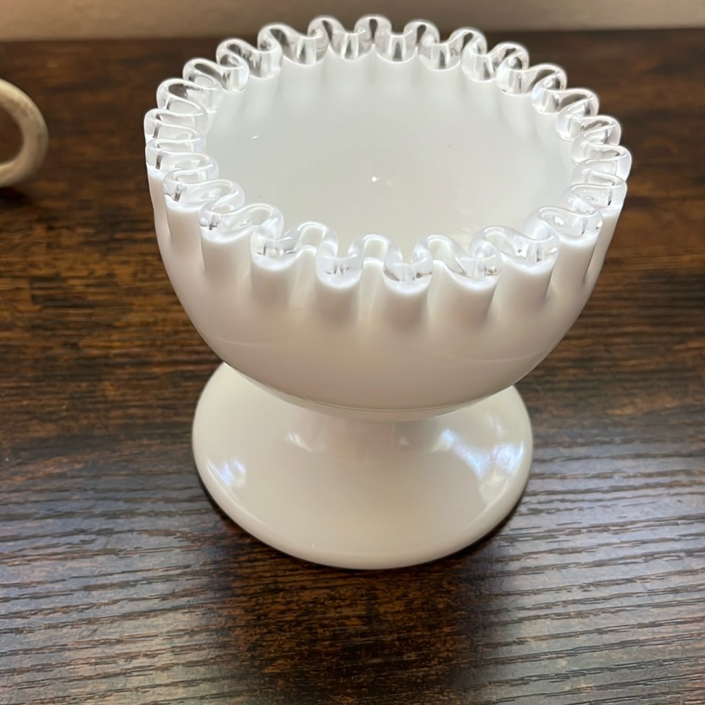 Fenton silver crest dish